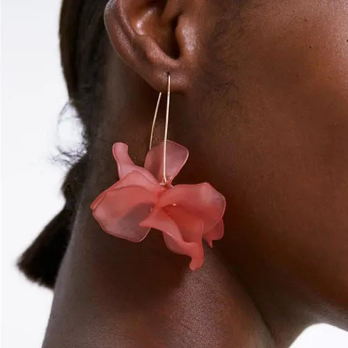 Vista 9 de Joyería de moda para mujer, con forma de pétalos de Bohemia, con forma de gota larga