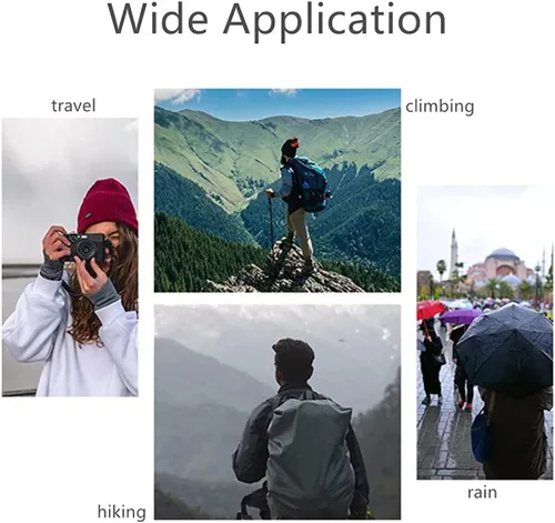 Vista 6 de DeeerYa Paquete de 2 ponchos de lluvia para adultos, reutilizables, para mujeres, hombres, impermeable, con capucha