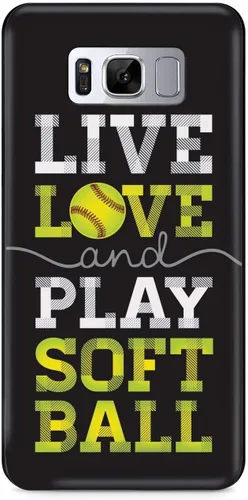 Vista 18 de Inspired Cases - Compatible con iPhone Xs Max - Funda protectora con textura 3D para Apple iPhone Xs Max - Live Love & Play Softbol