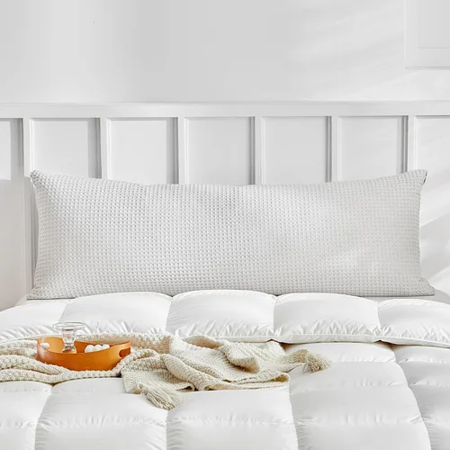 Vista 39 de WARMDERN - Fundas de almohada beige tamaño queen, fundas de almohada estándar, juego de 6 fundas de almohada de microfibra suave, textura boho
