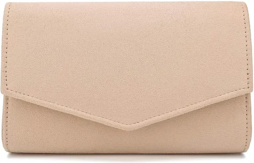 Vista 8 de Bolso de noche para mujer, bolso de mano elegante, bolso de ante sintético para boda