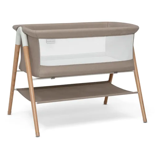 Vista 9 de Delta Children Bondi - Moisés gemelar de madera de haya con sábana de malla transpirable PureAir y madera certificada FSC, color tostado