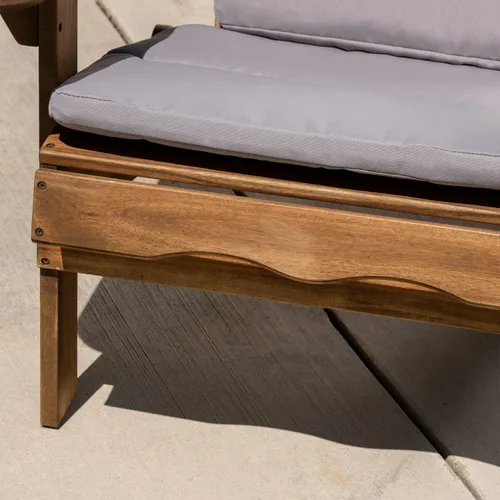 Vista 3 de Christopher Knight Home 304616 Amenda - Sillas plegables Adirondack de madera de acacia para exteriores con cojines (juego de 2), color natural