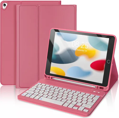 Vista 19 de Funda con teclado táctil para iPad de 9ª/8ª/7ª generación de 10.2 pulgadas, Pro 10.5, Air 3ª generación, funda inteligente con soporte para lápices