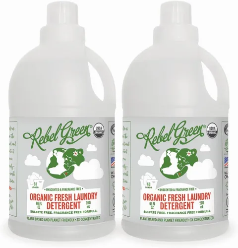 Vista 12 de Rebel Green Detergente orgánico para ropa para bebé, jabón natural para ropa, detergente líquido para ropa, detergente suave para ropa, aroma