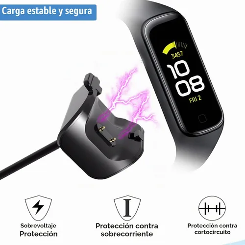 Vista 3 de Cargador compatible con Samsung Galaxy Fit 2, cable de carga USB de repuesto, adaptador de accesorios para Samsung Galaxy Fit 2