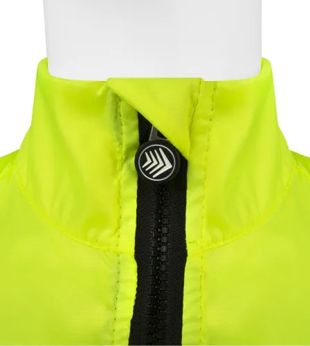 Vista 5 de AEROTECHDESIGNS Men's USA Windbreaker Jacket Packable Safety Yellow Windproof Cycling Coat Made in USA