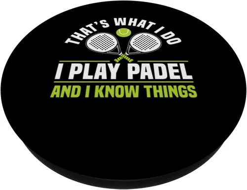 Vista 2 de Thats What I Do I Play Paleta de pádel PopSockets Adhesivo PopGrip