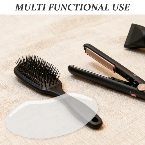 Vista 3 de 100pcs Plastic Hairdressing Face Shield for Salon Hair Trimming
