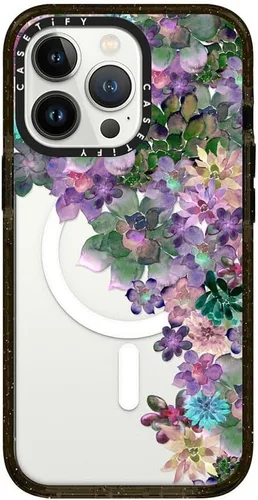 Vista 120 de CASETiFY Impact - Funda para iPhone 13 [protección contra caídas de 6.6 pies/compatible con Magsafe] Black Kingsnake, color negro transparente