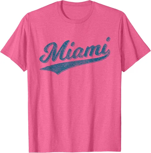 Vista 21 de Camiseta de estilo vintage de Miami Florida VARSITY SCRIPT Sports, gris, S