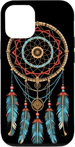Vista 28 de Dreamcatcher Native American Indian Feathers Tribal Boho Case for iPhone 17