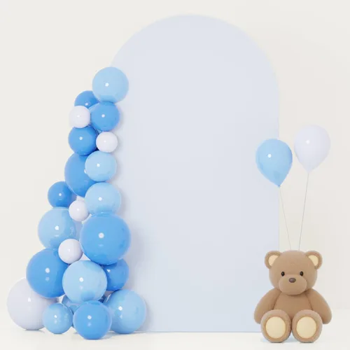 Vista 10 de FOTSHARER Cubierta para arco de boda, cubierta de arco de globo beige de 2.6 x 6 pies, cubiertas de fondo de arco de arco de elastano boho Chiara