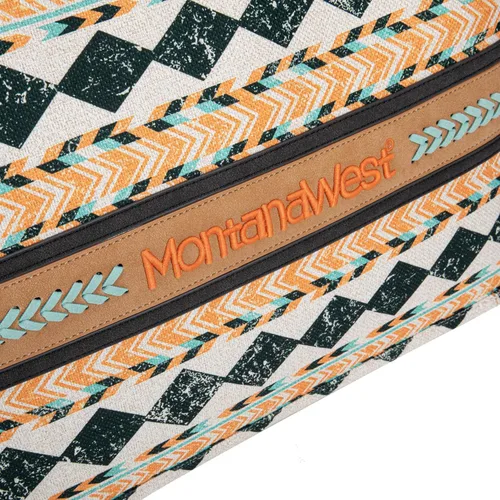 Vista 4 de Montana West Bolsa tipo tote brillante, con asa superior, con estampado de cachemira