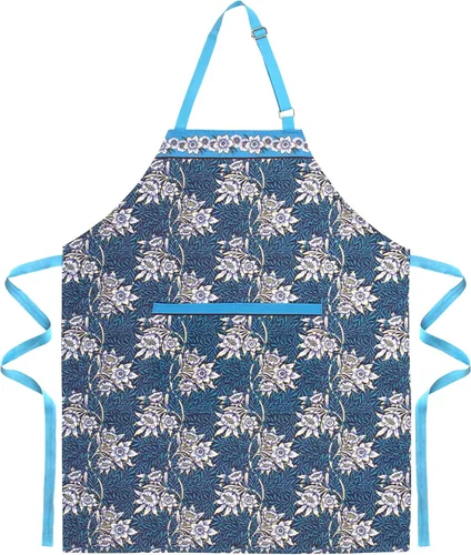 Vista 11 de MODGY Delantales con bolsillos, delantal ajustable de algodón para cocina, cocina, hornear, longitud completa