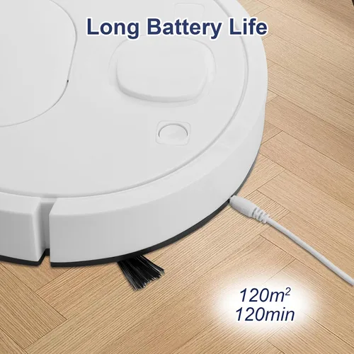 Vista 4 de Aspirador robótico, robot aspirador y trapeador robot aspirador pequeño de bajo ruido, succión sin enredos-W1