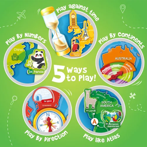 Vista 4 de Imagimake Mapology - Mapa del mundo con calcomanías reutilizables