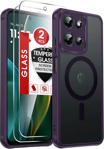Vista 26 de LeYi Funda para teléfono Samsung-S23: protector de pantalla e imán MagSafe Púrpura