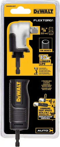 Vista 10 de DEWALT FLEXTORQ - Accesorio de accionamiento en ángulo recto, 3/8 pulgadas (DWAMRA38FT) (paquete de 5)