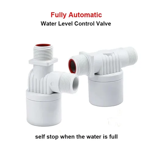 Vista 2 de 1/2" 3/4" 1" Fully Automatic Float Valve DN15 Water Level Control Valve Anti Corrosion Nylon Ball Valve(1/2",White,IT)