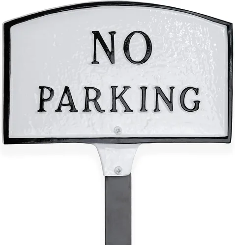 Vista 15 de Montague Metal Products SP-8sm-BG Placa de declaración de arco sin estacionamiento, pequeña, negra y dorada Negro/Oro