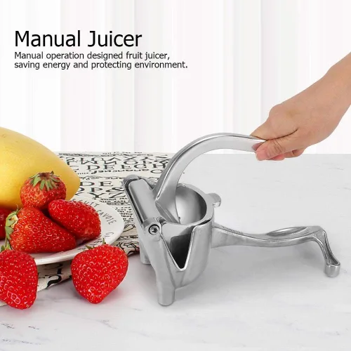 Vista 4 de Exprimidor manual Exprimidor manual portátil de aluminio Exprimidor de limón naranja Juicer Extractor de frutas y verduras