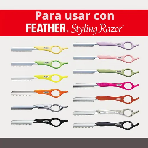 Vista 5 de Feather Cuchillas estándar para maquinilla de afeitar para peinar, paquete