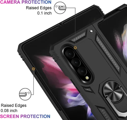Vista 3 de IKAZZ Funda protectora a prueba de golpes para Galaxy Z Fold 3, grado