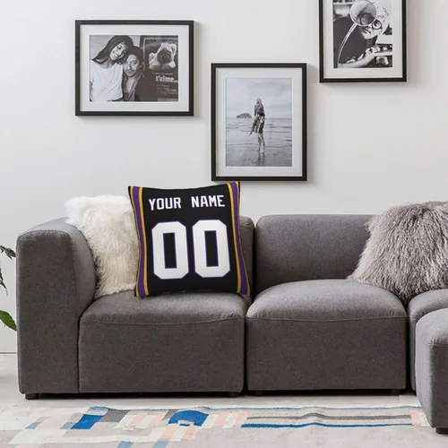 Vista 4 de Fundas de almohada personalizadas decorativas con nombre y número, fundas de almohada cuadradas para sofá, dormitorio, silla de automóvil