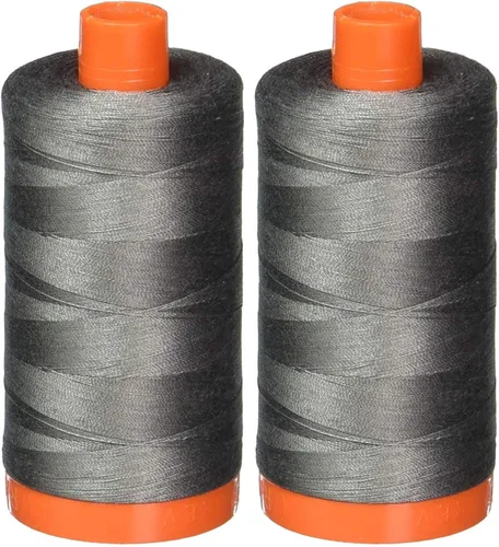 Vista 12 de Aurifil Mako 50wt Hilo 2 Carretes Grandes (Aluminio (2615))