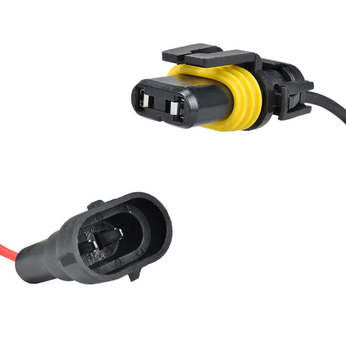 Vista 2 de MUYI 2 adaptadores H11 a 9006 macho a hembra Conversor Convierte el arnés de cableado de la luz antiniebla de la coleta