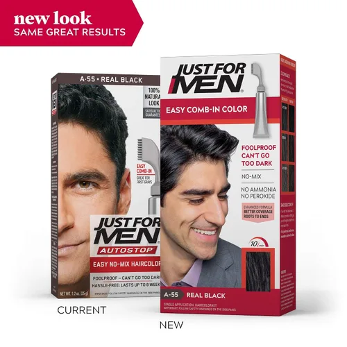 Vista 2 de Just For Men – Autostop Color # A-55 Real Black (6 unidades)