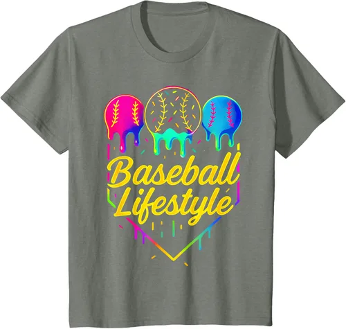 Vista 86 de Baseball Life Style 101 - Camiseta de béisbol para jóvenes