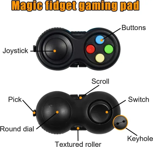 Vista 3 de Juego de 6 juguetes sensoriales para ansiedad, regalos para niños y adultos, cubo infinito, anillos magnéticos, almohadilla para juegos antiestrés