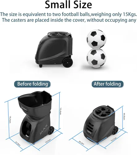 Vista 5 de PT-MAX C - Máquina de pelota de pádel con control inteligente de aplicación Lanzador automático avanzado de bolas para todos los niveles