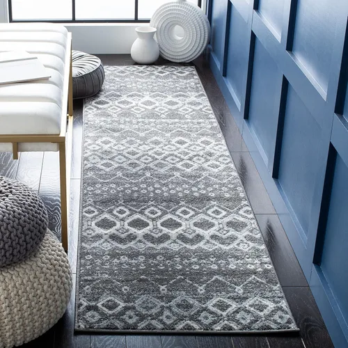 Vista 48 de SAFAVIEH Amsterdam Collection Alfombra Decorativa - 2.3 pies x 4 pies, Negro & Multi, Diseño Marroquí Bohemio, Sin Desprendimiento y Fácil Cuidado