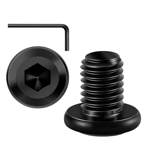 Vista 17 de Mywish M5 x 8mm 20 piezas de tornillos de cabeza plana con rosca hexagonal, pernos de acero inoxidable 304 para muebles con rosca completa, óxido