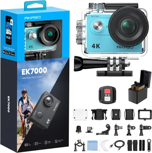 Vista 13 de Videocámara sumergible DV con wifi AAKASO EK7000 4K Action Camera Sports.