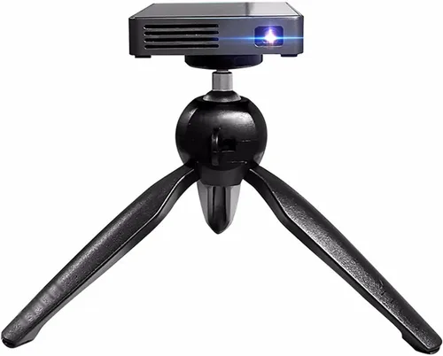 Vista 3 de HIHELO Trípode para proyector Soporte de proyector Mini trípode con cabezales giratorios de 360 grados para montaje de proyectores con cabezal