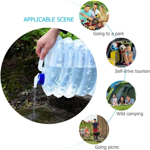 Vista 5 de BESPORTBLE Contenedor de agua Contenedores de agua Jarras de agua para almacenamiento Almacenamiento de agua de emergencia de 5 galones Contenedor