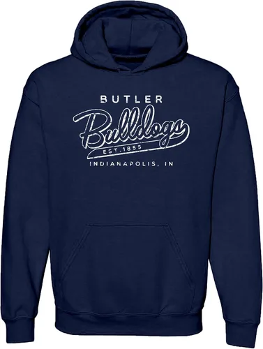 Vista 8 de UGP Campus Apparel NCAA Road Trip Script, sudadera con capucha de color del equipo, universidad, universidad