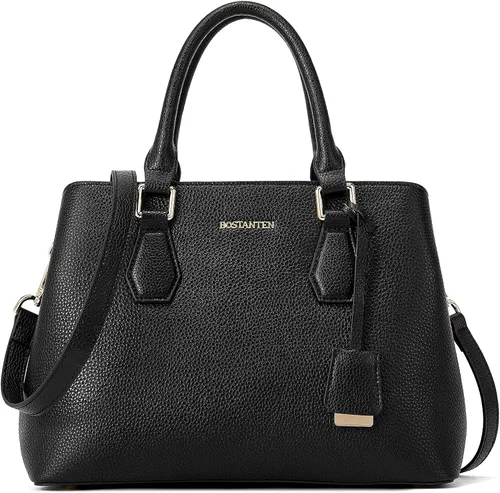 Vista 2 de BOSTANTEN Bolso de cuero para mujer diseñador Satchel hombro bolsas de asas paquete con las mujeres Cartera de cuero RFID bloqueo pequeña billetera