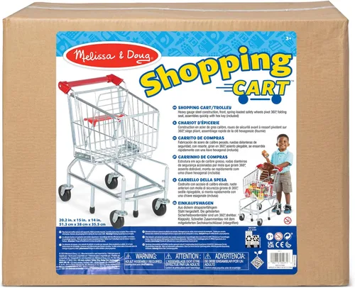 Vista 3 de Melissa & Doug - Carrito de compras con marco de metal resistente, Empaque estándar, Estándar