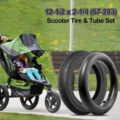 Vista 12 de Juego de neumático y tubo interior para scooter de 12 1/2 x 2 1/4 (12.5x2.25), resistente a espinas de servicio pesado, neumático de rueda delantera