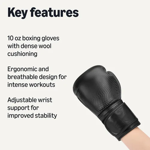 Vista 2 de Amazon Basics Guantes de boxeo para hombres y mujeres, para sparring, entrenamiento, Muay Thai, kickboxing, MMA