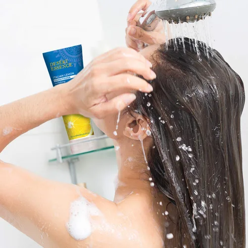 Vista 5 de Desert Essence Acondicionador italiano de limón, 8 onzas líquidas, desenredante revitalizante para el cabello, añade volumen, brillo y fuerza