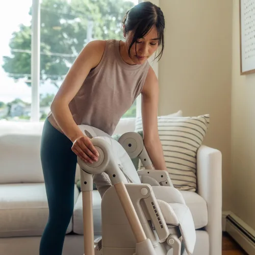 Vista 9 de Maxi-Cosi Minla - Silla alta 6 en 1 para bebés y niños pequeños, silla alta plegable portátil, tela EcoCare, 9 alturas, 5 reclinables, 4 posiciones