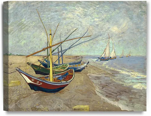 Vista 18 de Serie de pinturas de Vincent Van Gogh (favoritos). Reproducción de arte clásico de Van Gogh, impreso en lienzo, Algodón, Almond Blossom, 16x20