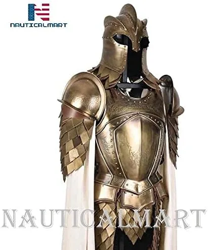 Vista 2 de NauticalMart Conjunto de armadura medieval de Kingsguard con soporte de exhibición de traje de caballero de Halloween