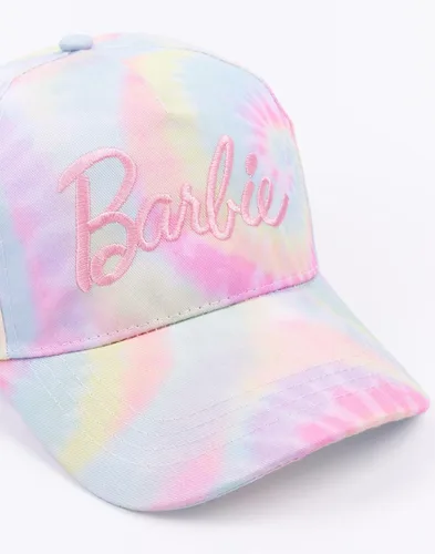 Vista 3 de Barbie Gorra para niñas Sombrero Snapback ajustable con teñido anudado multicolor para niños y adolescentes Gorra bordada con ala curvada